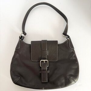 Ann Taylor Brown Leather Shoulder Bag